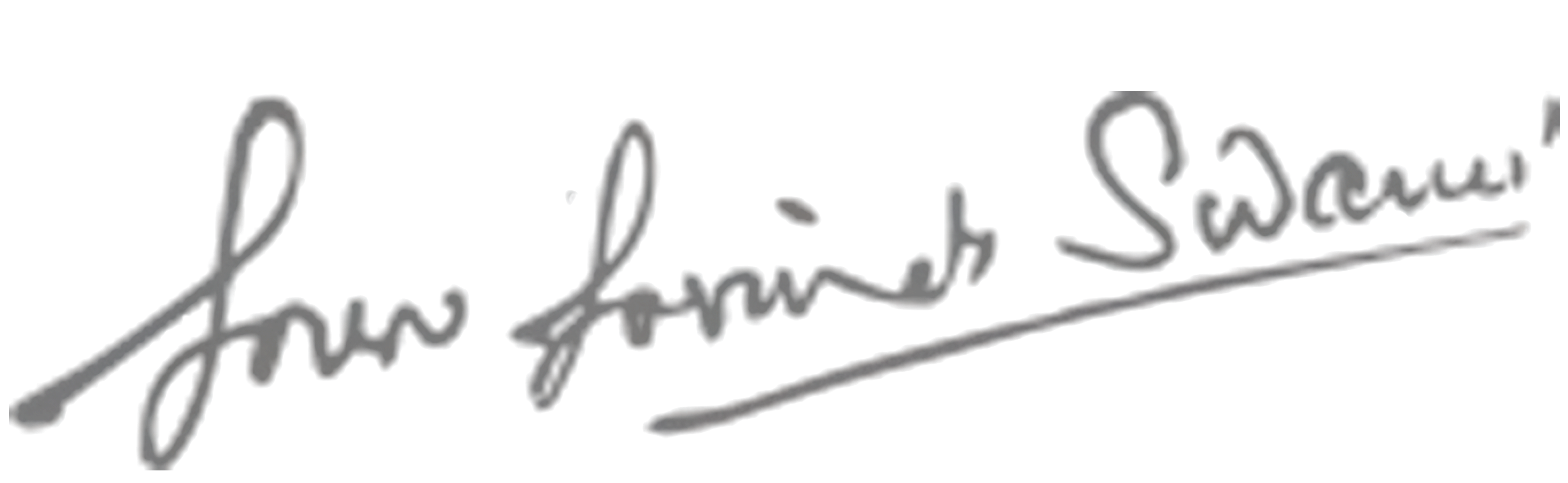 Signature of Srila Gour Govinda Swami